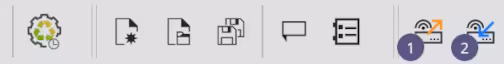 Network controller toolbar buttons